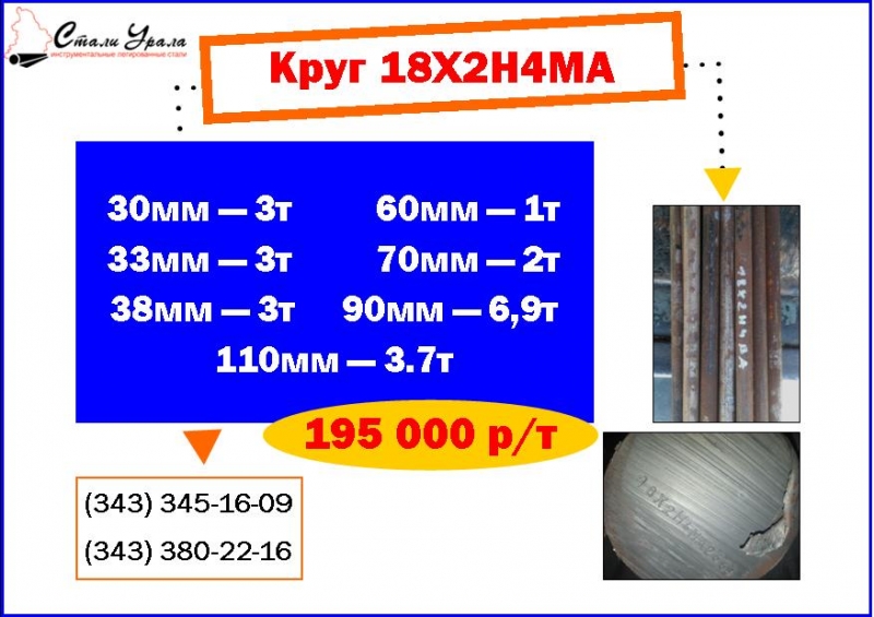 Распродажа кругов сталь 18Х2Н4МА